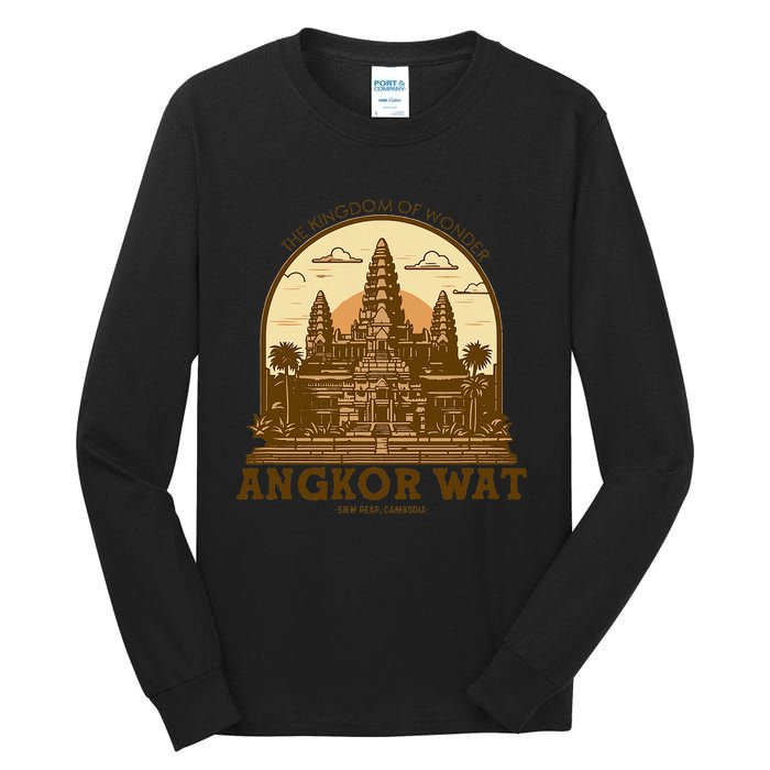 Discover And Explore Angkor Wat Of Khmer Cambodia Tall Long Sleeve T-Shirt