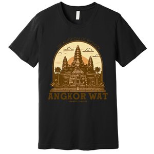 Discover And Explore Angkor Wat Of Khmer Cambodia Premium T-Shirt