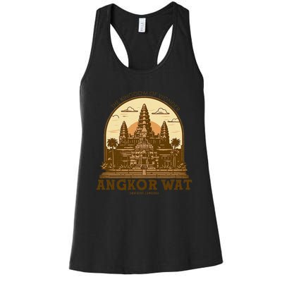 Discover And Explore Angkor Wat Of Khmer Cambodia Women's Racerback Tank