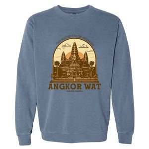 Discover And Explore Angkor Wat Of Khmer Cambodia Garment-Dyed Sweatshirt