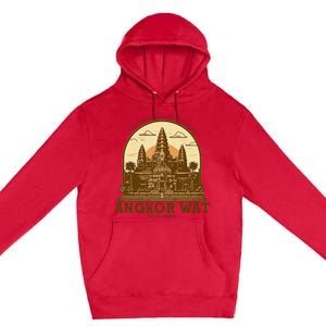 Discover And Explore Angkor Wat Of Khmer Cambodia Premium Pullover Hoodie