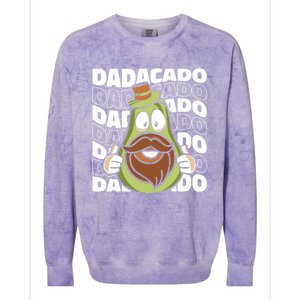 Daddy Avocado Father Gift Papa Dad Gift Colorblast Crewneck Sweatshirt