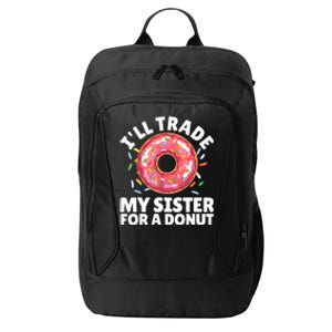 Donut Art For Boy Girl Sister Doughnut Lover Donuts City Backpack