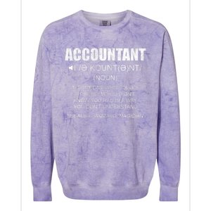 Definition Accountant Funny CPA Gift Taxation Audit Taxes Colorblast Crewneck Sweatshirt