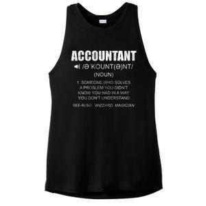 Definition Accountant Funny CPA Gift Taxation Audit Taxes Ladies PosiCharge Tri-Blend Wicking Tank