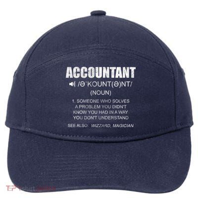 Definition Accountant Funny CPA Gift Taxation Audit Taxes 7-Panel Snapback Hat