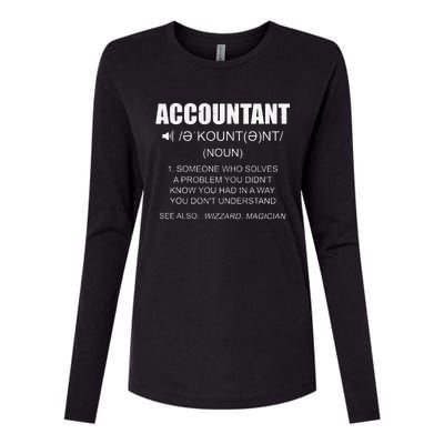 Definition Accountant Funny CPA Gift Taxation Audit Taxes Womens Cotton Relaxed Long Sleeve T-Shirt