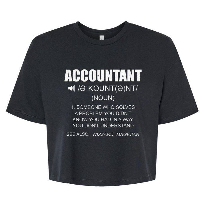 Definition Accountant Funny CPA Gift Taxation Audit Taxes Bella+Canvas Jersey Crop Tee