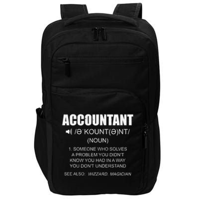 Definition Accountant Funny CPA Gift Taxation Audit Taxes Impact Tech Backpack