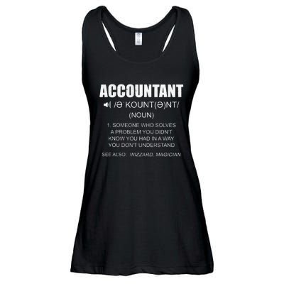 Definition Accountant Funny CPA Gift Taxation Audit Taxes Ladies Essential Flowy Tank