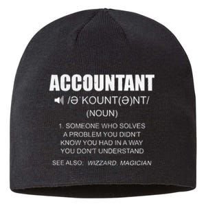 Definition Accountant Funny CPA Gift Taxation Audit Taxes Sustainable Beanie