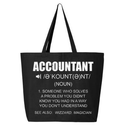 Definition Accountant Funny CPA Gift Taxation Audit Taxes 25L Jumbo Tote