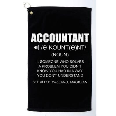 Definition Accountant Funny CPA Gift Taxation Audit Taxes Platinum Collection Golf Towel