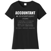 Definition Accountant Funny CPA Gift Taxation Audit Taxes Women's T-Shirt