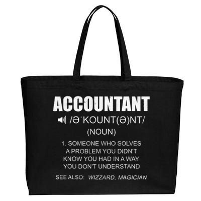 Definition Accountant Funny CPA Gift Taxation Audit Taxes Cotton Canvas Jumbo Tote