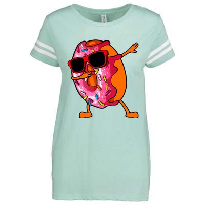 Donut Art For Women Dabbing Doughnut Donut Lover Enza Ladies Jersey Football T-Shirt