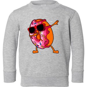 Donut Art For Women Dabbing Doughnut Donut Lover Toddler Sweatshirt