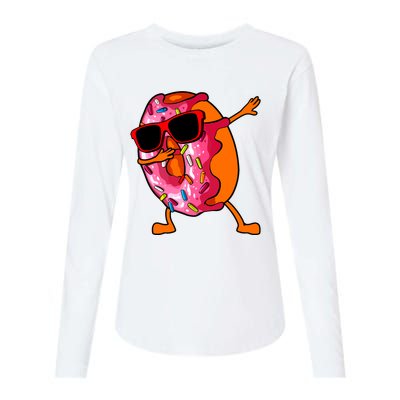 Donut Art For Women Dabbing Doughnut Donut Lover Womens Cotton Relaxed Long Sleeve T-Shirt