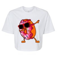 Donut Art For Women Dabbing Doughnut Donut Lover Bella+Canvas Jersey Crop Tee