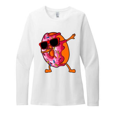 Donut Art For Women Dabbing Doughnut Donut Lover Womens CVC Long Sleeve Shirt