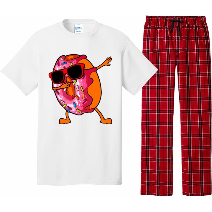 Donut Art For Women Dabbing Doughnut Donut Lover Pajama Set