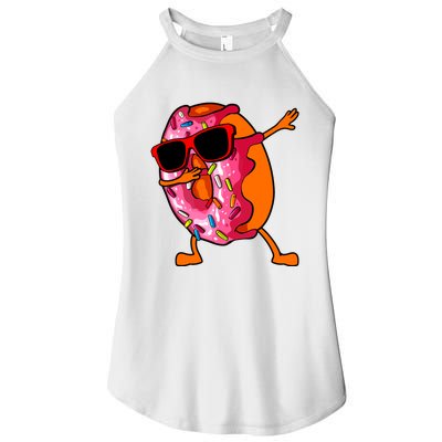 Donut Art For Women Dabbing Doughnut Donut Lover Women's Perfect Tri Rocker Tank