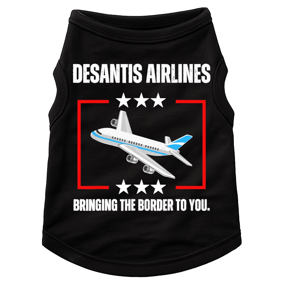 DeSantis Airlines Funny Political Meme DeSantis Airlines Doggie Tank