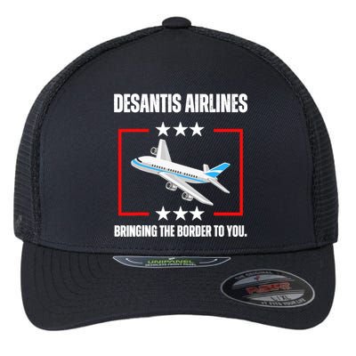 DeSantis Airlines Funny Political Meme DeSantis Airlines Flexfit Unipanel Trucker Cap