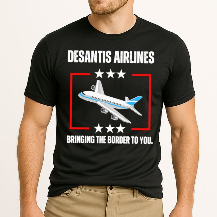 DeSantis Airlines Funny Political Meme DeSantis Airlines Cooling Performance Crew T-Shirt