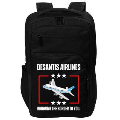 DeSantis Airlines Funny Political Meme DeSantis Airlines Impact Tech Backpack