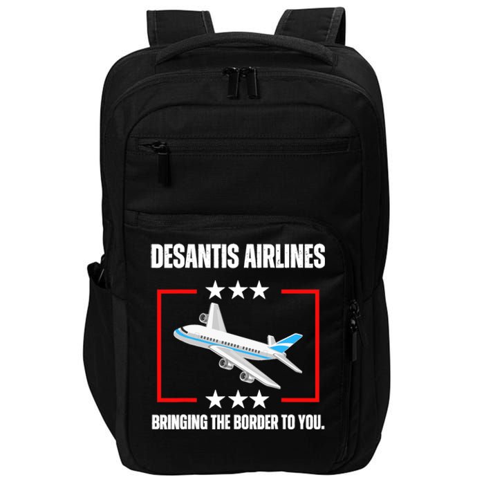 DeSantis Airlines Funny Political Meme DeSantis Airlines Impact Tech Backpack