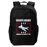 DeSantis Airlines Funny Political Meme DeSantis Airlines Daily Commute Backpack