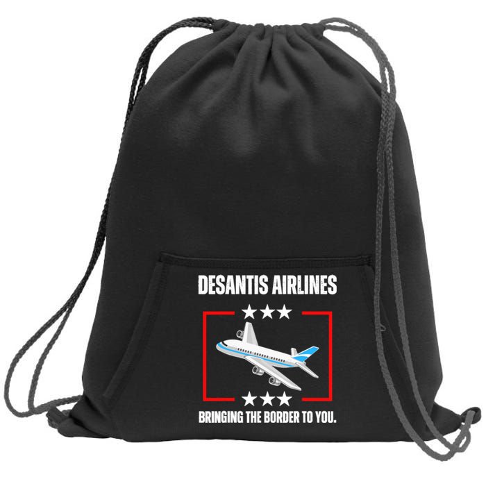 DeSantis Airlines Funny Political Meme DeSantis Airlines Sweatshirt Cinch Pack Bag