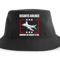 DeSantis Airlines Funny Political Meme DeSantis Airlines Sustainable Bucket Hat