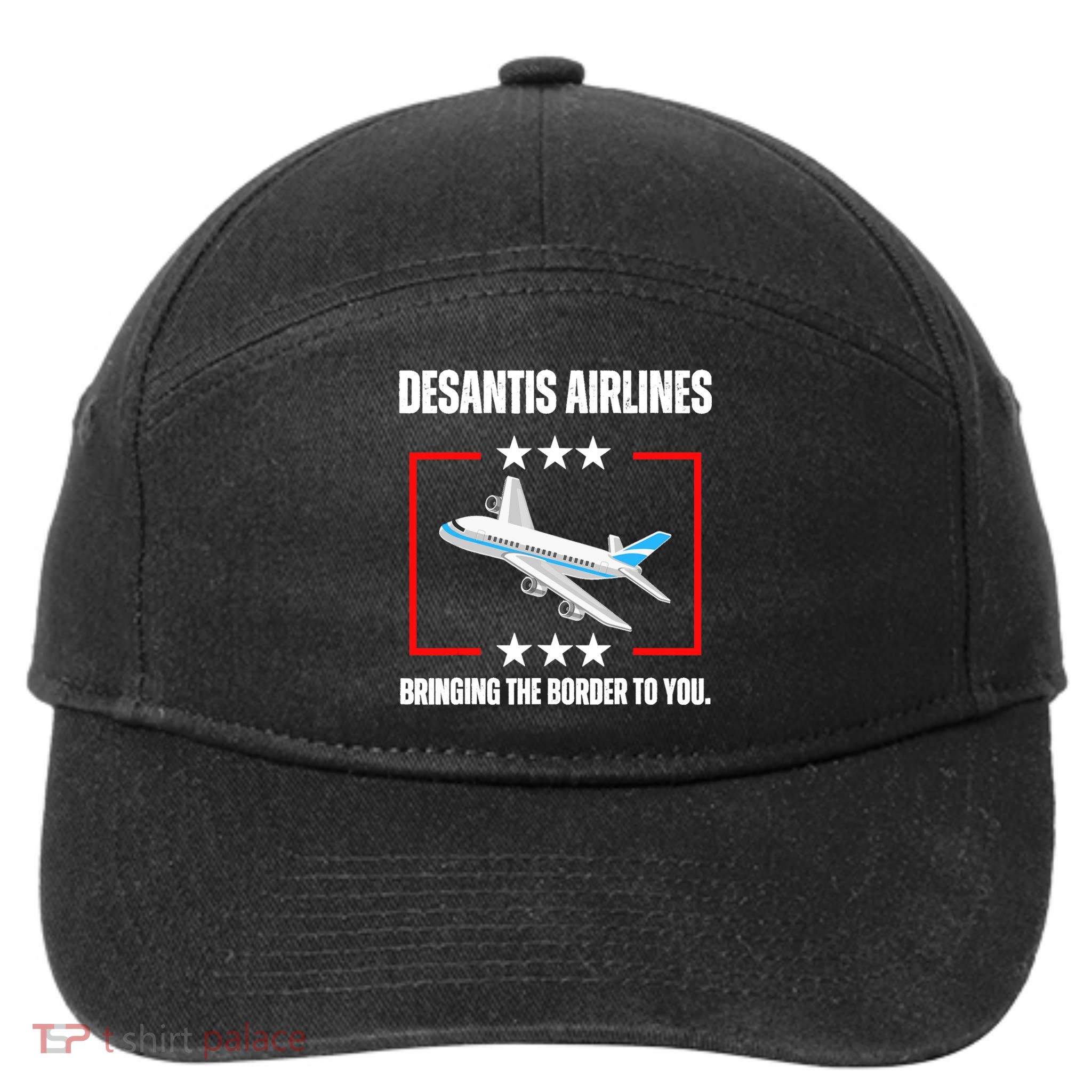DeSantis Airlines Funny Political Meme DeSantis Airlines 7-Panel Snapback Hat