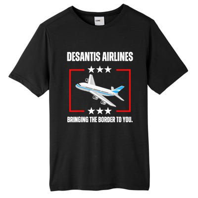 DeSantis Airlines Funny Political Meme DeSantis Airlines Tall Fusion ChromaSoft Performance T-Shirt