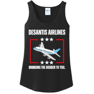 DeSantis Airlines Funny Political Meme DeSantis Airlines Ladies Essential Tank