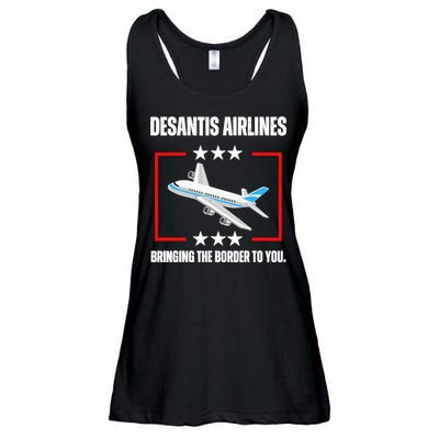 DeSantis Airlines Funny Political Meme DeSantis Airlines Ladies Essential Flowy Tank