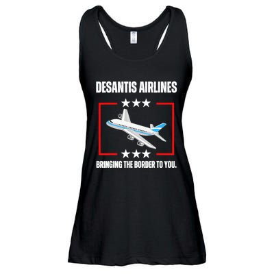 DeSantis Airlines Funny Political Meme DeSantis Airlines Ladies Essential Flowy Tank