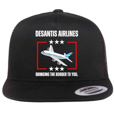 DeSantis Airlines Funny Political Meme DeSantis Airlines Flatbill Hat