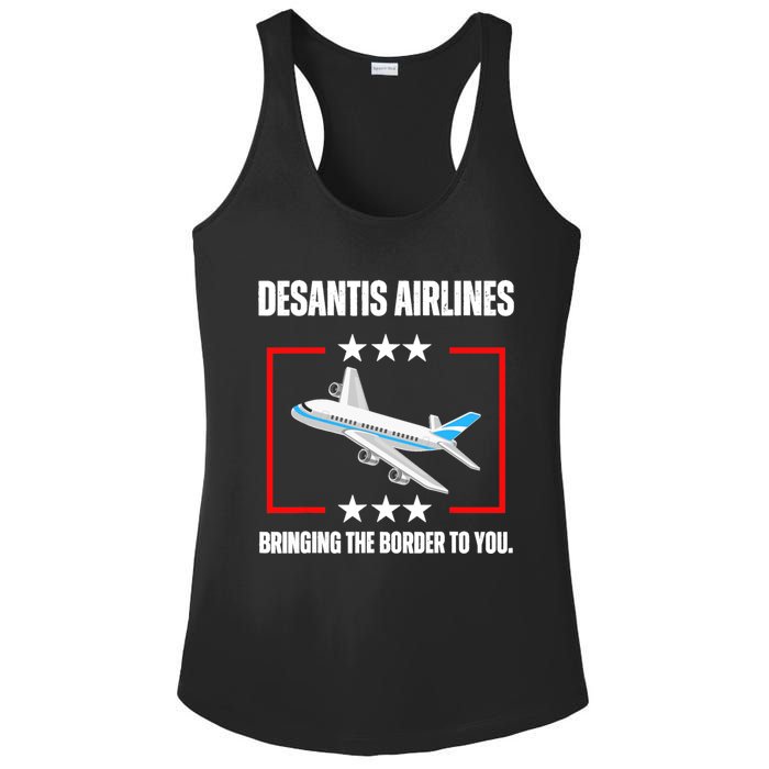 DeSantis Airlines Funny Political Meme DeSantis Airlines Ladies PosiCharge Competitor Racerback Tank