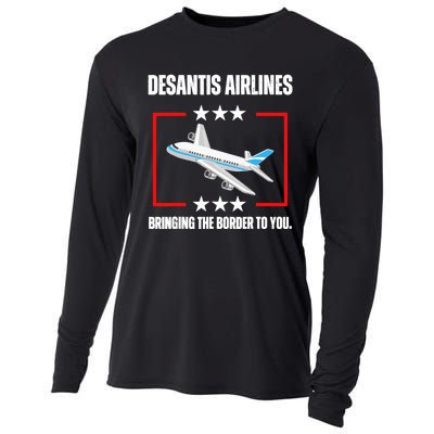 DeSantis Airlines Funny Political Meme DeSantis Airlines Cooling Performance Long Sleeve Crew