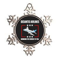 DeSantis Airlines Funny Political Meme DeSantis Airlines Metallic Star Ornament