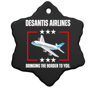 DeSantis Airlines Funny Political Meme DeSantis Airlines Ceramic Star Ornament