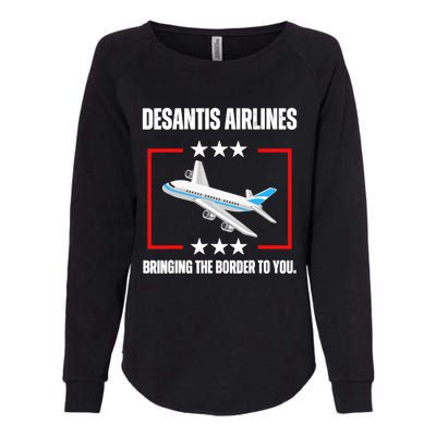 DeSantis Airlines Funny Political Meme DeSantis Airlines Womens California Wash Sweatshirt