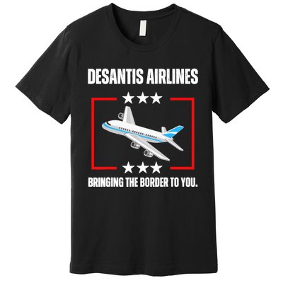 DeSantis Airlines Funny Political Meme DeSantis Airlines Premium T-Shirt