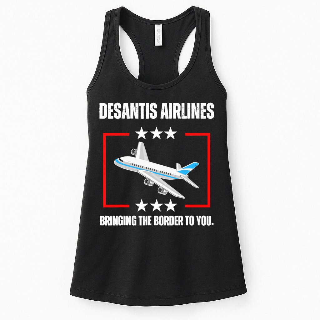 DeSantis Airlines Funny Political Meme DeSantis Airlines Womens Tank Top