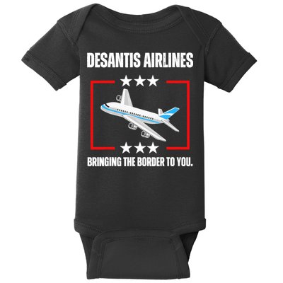 DeSantis Airlines Funny Political Meme DeSantis Airlines Baby Bodysuit