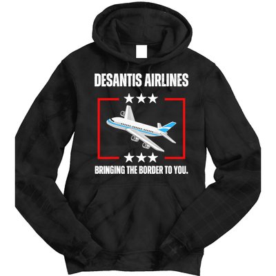 DeSantis Airlines Funny Political Meme DeSantis Airlines Tie Dye Hoodie