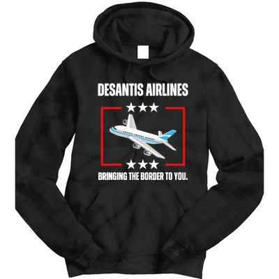 DeSantis Airlines Funny Political Meme DeSantis Airlines Tie Dye Hoodie